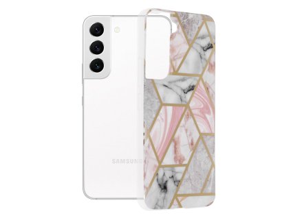 66222 techsuit marble series puzdro na samsung galaxy s22 pink hex