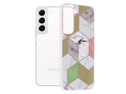 66225 techsuit marble series puzdro na samsung galaxy s22 purple hex