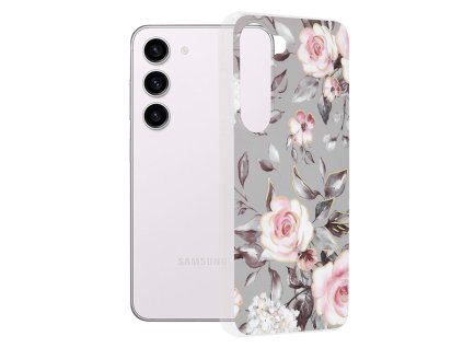 66264 techsuit marble series puzdro na samsung galaxy s23 bloom of ruth gray