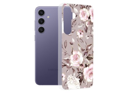 66417 techsuit marble series puzdro na samsung galaxy s24 plus bloom of ruth gray