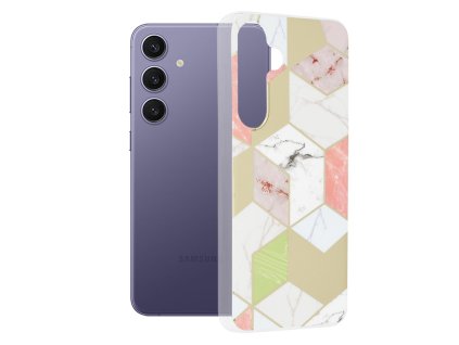 66402 techsuit marble series puzdro na samsung galaxy s24 plus purple hex