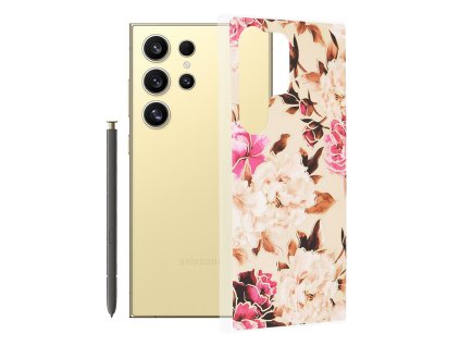 66426 techsuit marble series puzdro na samsung galaxy s24 ultra mary berry nude