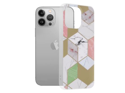 61941 techsuit marble series kryt na iphone 13 pro fialovy hex