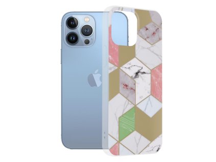 61950 techsuit marble series kryt na iphone 13 pro max fialovy hex