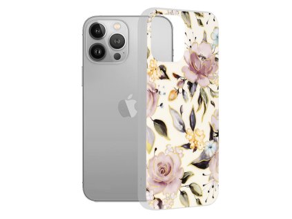 61974 techsuit marble series kryt na iphone 13 pro max chloe biela