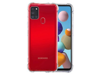 68856 techsuit shockproof clear silicone puzdro na samsung galaxy a21s priehladny