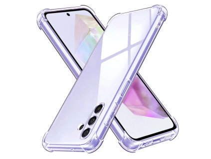 68931 techsuit shockproof clear silicone puzdro na samsung galaxy a35 5g priehladny