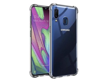 71046 techsuit shockproof clear silicone puzdro na samsung galaxy a40 priehladny