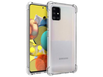 68853 techsuit shockproof clear silicone puzdro na samsung galaxy a51 4g priehladny