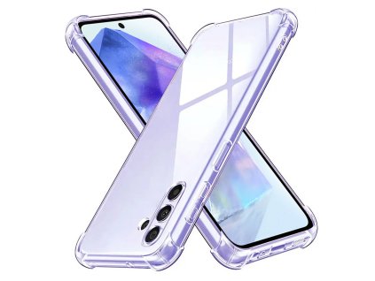 68925 techsuit shockproof clear silicone puzdro na samsung galaxy a55 5g priehladny