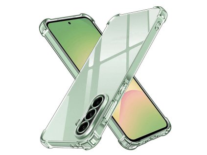 71028 techsuit shockproof clear silicone puzdro na samsung galaxy a56 5g priehladny