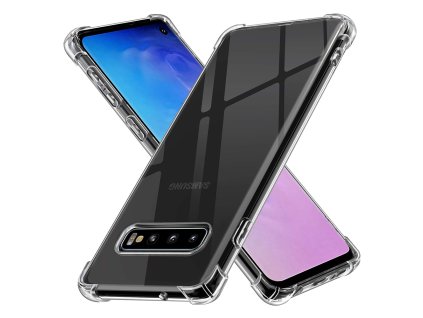 66441 techsuit shockproof clear silicone puzdro na samsung galaxy s10 priehladny