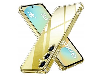 67470 techsuit shockproof clear silicone puzdro na samsung galaxy s24 fe priehladny