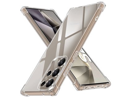 66471 techsuit shockproof clear silicone puzdro na samsung galaxy s24 ultra priehladny