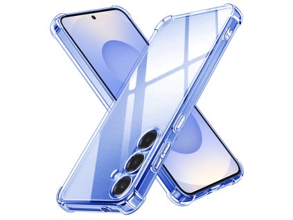 67776 6 techsuit shockproof clear silicone puzdro na samsung galaxy s25 priehladny