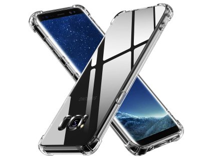66453 techsuit shockproof clear silicone puzdro na samsung galaxy s8 plus priehladny