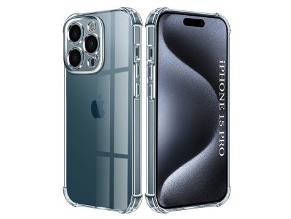 62283 6 techsuit shockproof clear silicone kryt na iphone 15 pro ciry