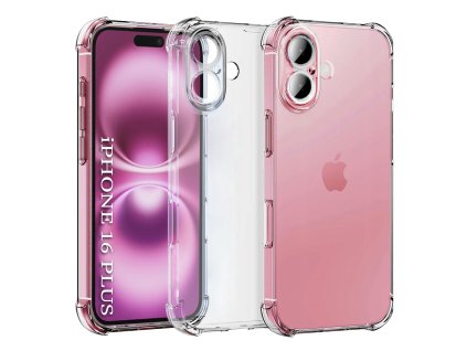 63585 7 techsuit shockproof clear silicone kryt na iphone 16 plus ciry
