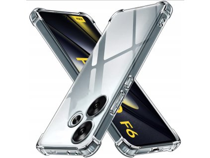 74484 techsuit shockproof clear silicone puzdro pre xiaomi poco f6 priehladne