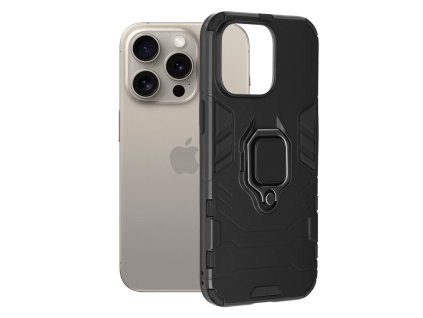 62085 techsuit silicone shield kryt na iphone 15 pro max cierny
