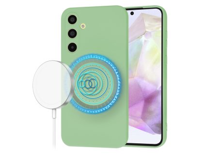 70848 techsuit softflex magsafe puzdro na samsung galaxy a35 5g matovozeleny