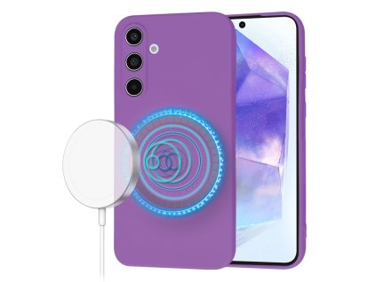 70866 techsuit softflex magsafe puzdro na samsung galaxy a55 5g fialovy
