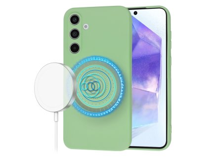 70872 techsuit softflex magsafe puzdro na samsung galaxy a55 5g matovozeleny