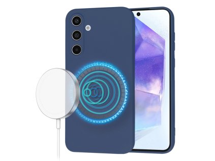 70857 techsuit softflex magsafe puzdro na samsung galaxy a55 5g namornicka modra