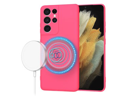 67530 techsuit softflex magsafe puzdro na samsung galaxy s21 ultra 5g hot pink