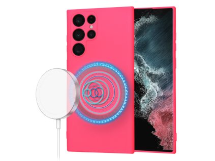 67575 techsuit softflex magsafe puzdro na samsung galaxy s22 ultra 5g hot pink