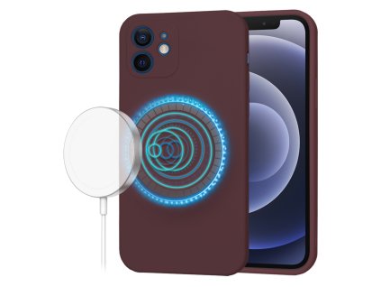 61413 techsuit softflex magsafe kryt na iphone 12 slivkovo cerveny