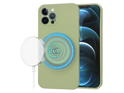 61431 techsuit softflex magsafe kryt na iphone 12 pro max matcha zeleny