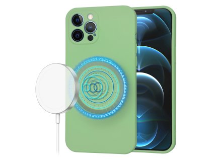 61449 techsuit softflex magsafe kryt na iphone 12 pro max matovo zeleny