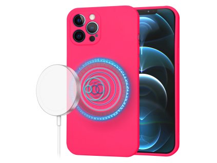 61440 techsuit softflex magsafe kryt na iphone 12 pro max syto ruzovy
