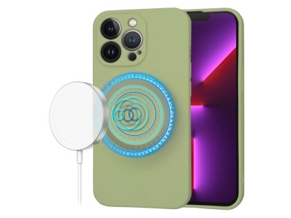 61497 techsuit softflex magsafe kryt na iphone 13 pro matcha zeleny