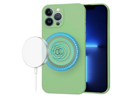 61536 techsuit softflex magsafe kryt na iphone 13 pro max matovo zeleny