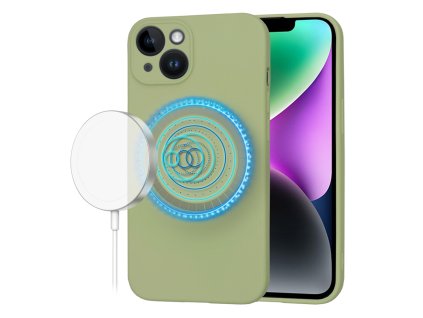61545 techsuit softflex magsafe kryt na iphone 14 matcha zeleny