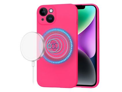 61554 techsuit softflex magsafe kryt na iphone 14 syto ruzovy