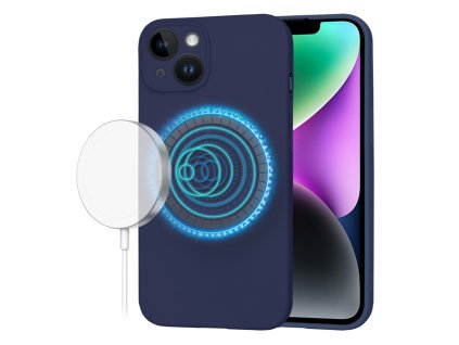 61548 techsuit softflex magsafe kryt na iphone 14 tmavo modry