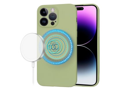 61569 techsuit softflex magsafe kryt na iphone 14 pro max matcha zeleny