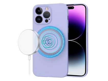 61584 techsuit softflex magsafe kryt na iphone 14 pro max svetlo fialovy
