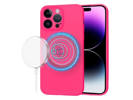 61578 techsuit softflex magsafe kryt na iphone 14 pro max syto ruzovy