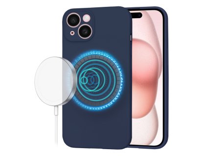 61596 techsuit softflex magsafe kryt na iphone 15 tmavo modry
