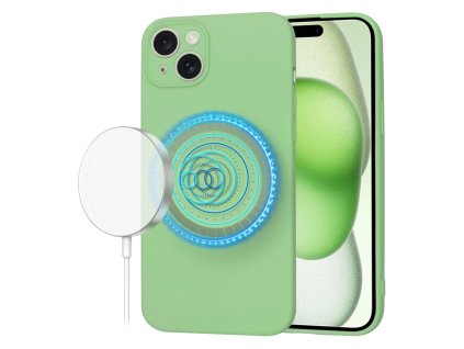 61683 techsuit softflex magsafe kryt na iphone 15 plus matovo zeleny