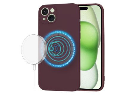 61677 techsuit softflex magsafe kryt na iphone 15 plus slivkovo cerveny