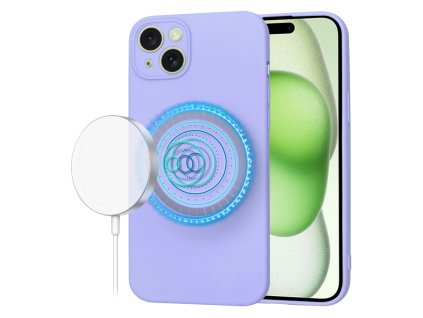 61671 techsuit softflex magsafe kryt na iphone 15 plus svetlo fialovy