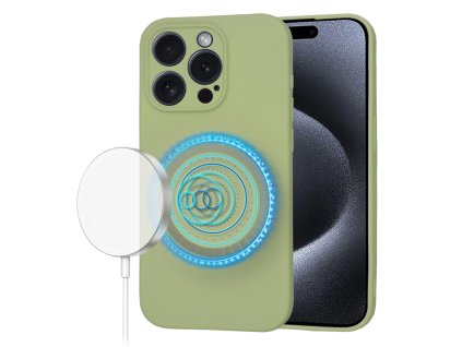 61617 techsuit softflex magsafe kryt na iphone 15 pro matcha zeleny