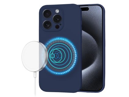 61629 techsuit softflex magsafe kryt na iphone 15 pro tmavo modry