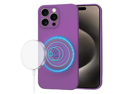 61653 techsuit softflex magsafe kryt na iphone 15 pro max fialovy