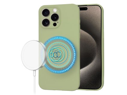 61641 techsuit softflex magsafe kryt na iphone 15 pro max matcha zeleny